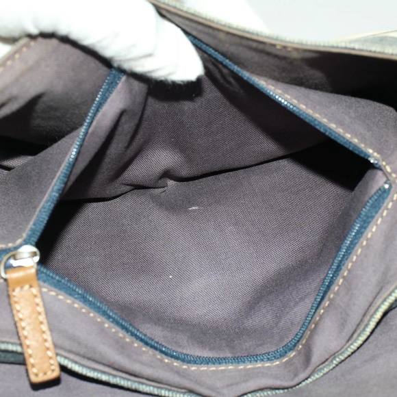 BURBERRY Blue Label Shoulder Bag Canvas White Navy Auth bs7490 - Picture 16 of 16